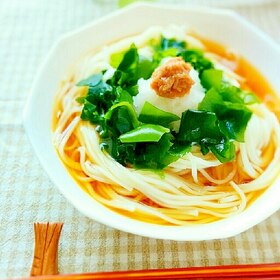 究極のサッパリ♪梅干しと大根おろしのぶっかけ素麺